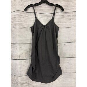 LAMade Ruched Side Sleeveless Tunic Top With Adjustable Spaghetti Straps Size L